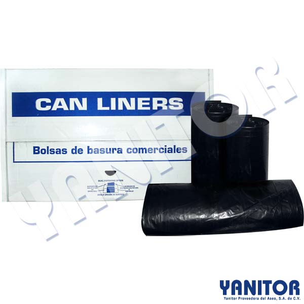 CAN LINERS 36 X 48 BLACK, 1.5 MIL, 100 BAGS