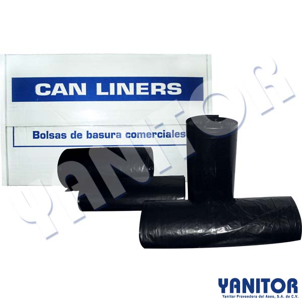 CAN LINERS 38 X 58 BLACK, 1.5 MIL, 100 BAGS