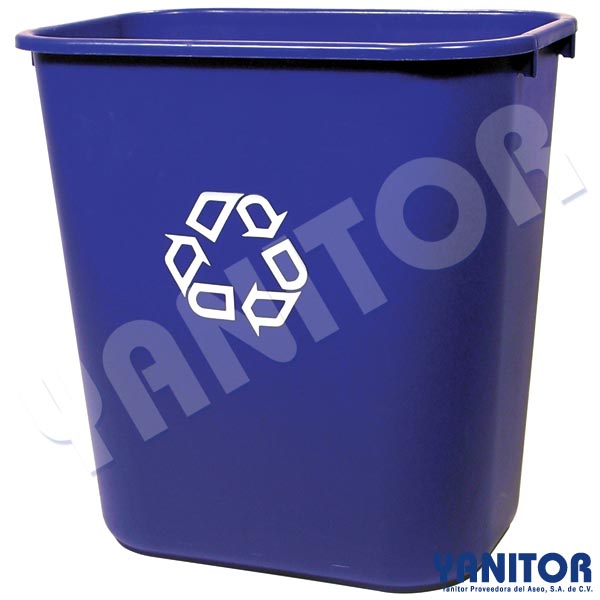 DESCKSIDE RECYCLING CONTAINER, MEDIUM BLUE