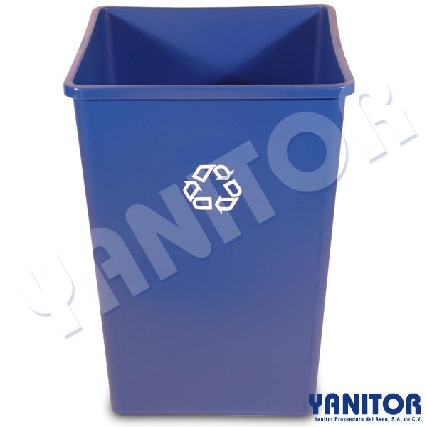 SQUARE RECYCLING 35 GAL. CONTAINER BLUE